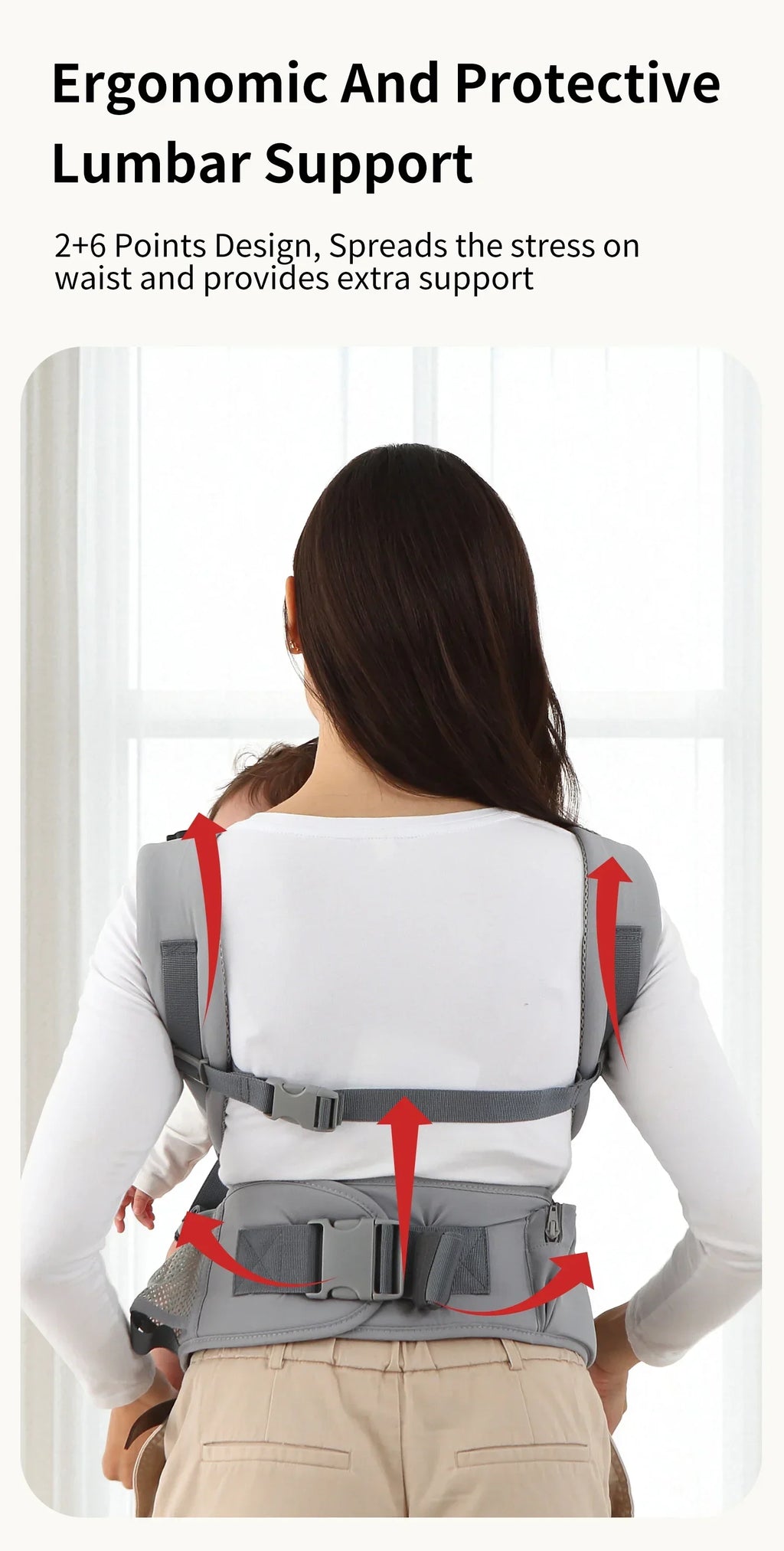 INSULAR 3 In 1 Baby Carrier Multi-functional Child Waist Stool Breathable Waist Stool With Hip Seat Front Hold Portable 0-2Y