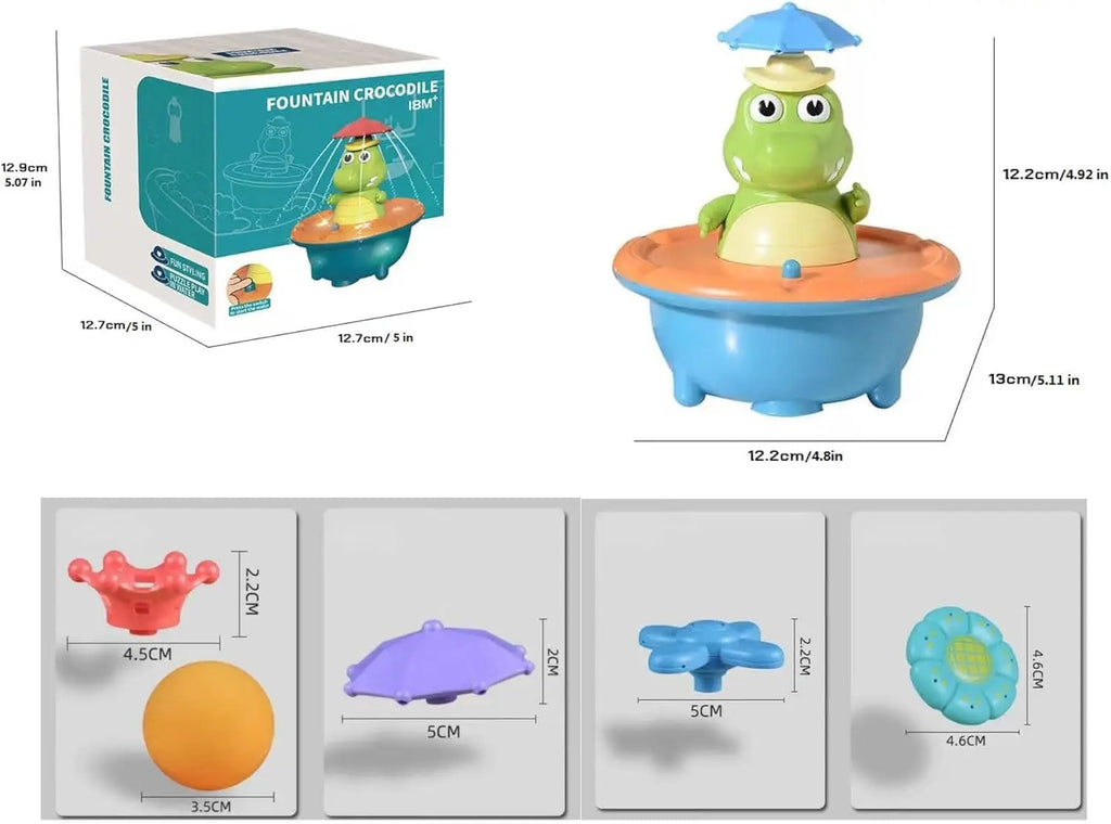 Baby Bath Toys, Glowing Crocodile Water Spray Toys, Multiple Water Spray Modes, Children's Bathroom Swimming Supplies Gifts