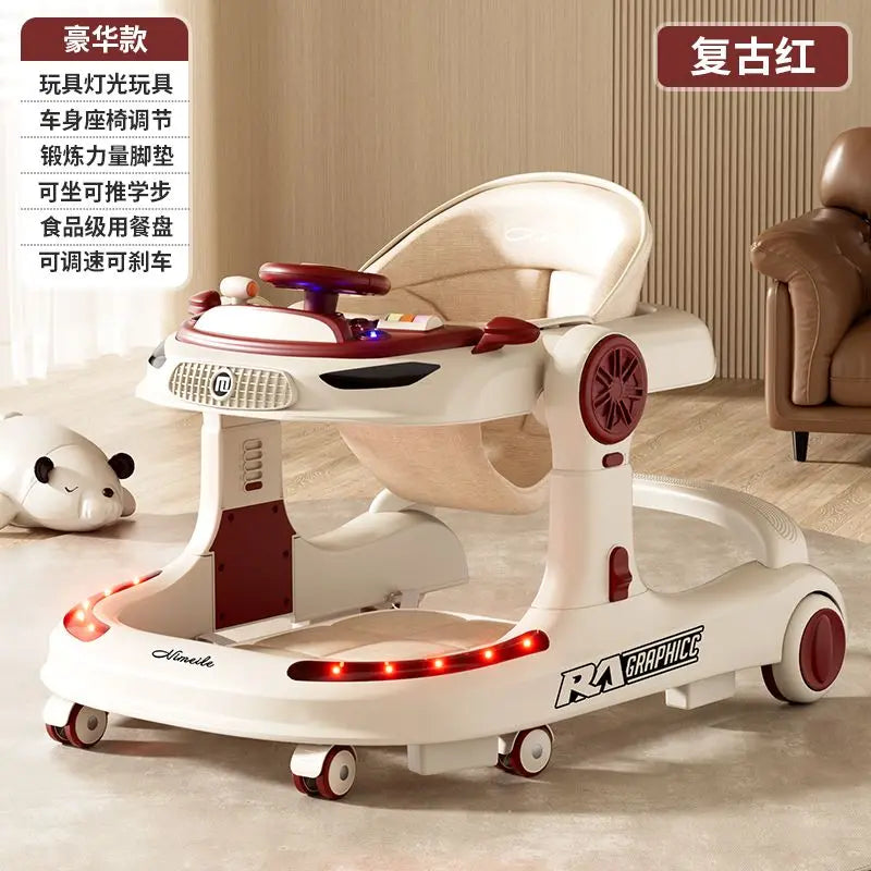 Baby Trend Bt4In1 4 In 1 Adjustable Height Anti Rollover Baby Walker Push Toy Foldable Activity Center 6 To 18 Months