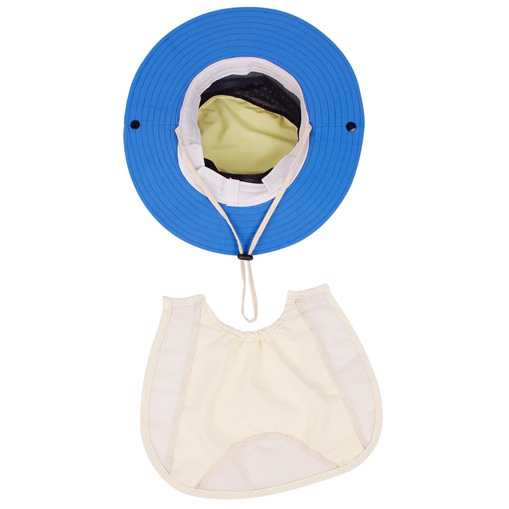 Children Summer Hat for Girls Boys Quick-dry Shawl Kids Bucket Hats Beach Travel Children Panama Kids Sun Cap 4-10Y