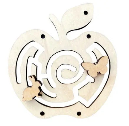 DIY Montessori Busy Board Accessory Wooden Hourglass Gear Skidway Puzzle Toy MB01 For Children
