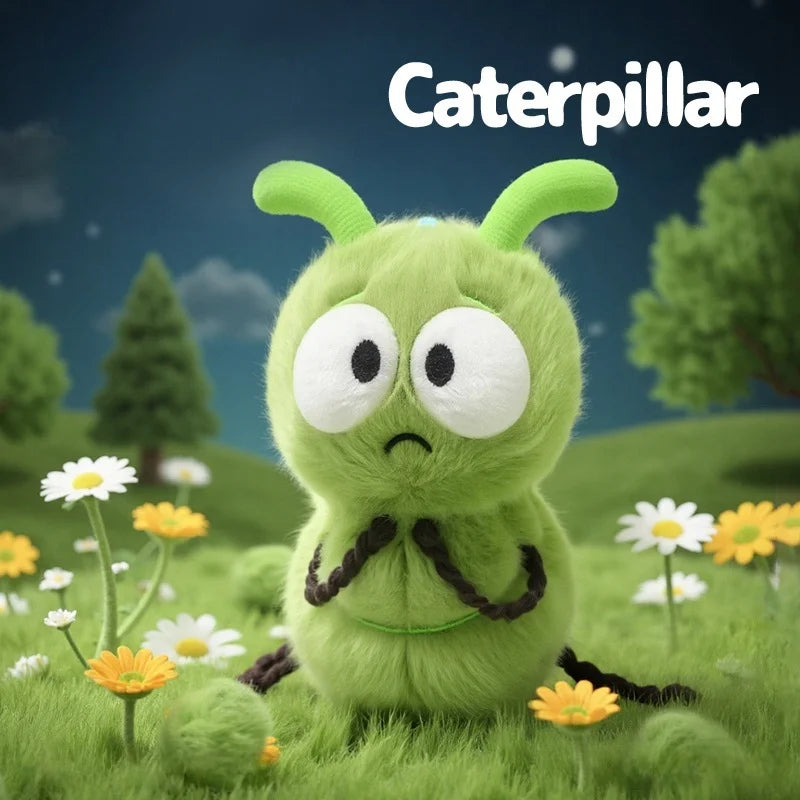 16cm Cartoon Funny Insect Series Plush Toy Soft Cute Caterpillar Stuffed Animal Ideal Birthday Gift for Kids Girls & Boys