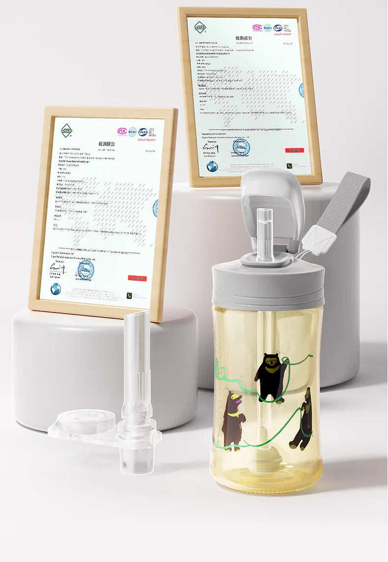 Suitable for third-generation pigeon bottle conversion, cup lid, pigeon handle/wide caliber straight drinking straw,gravity ball