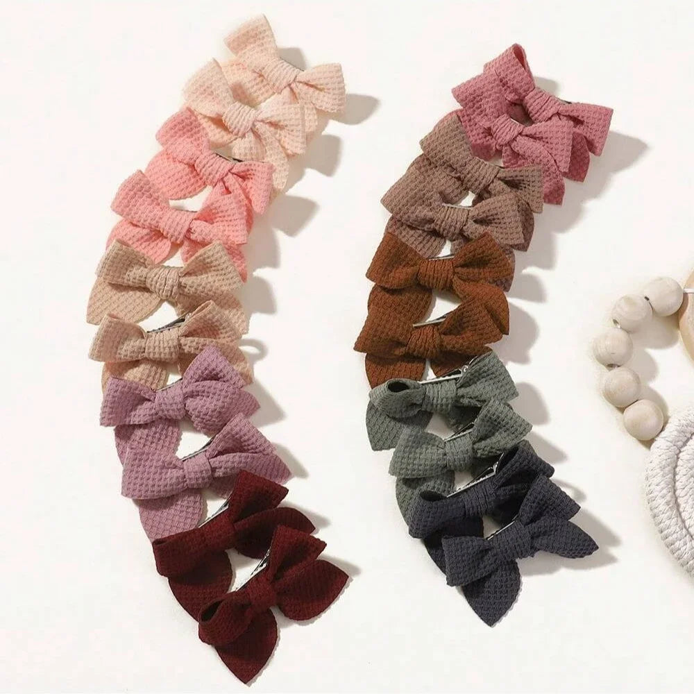 Candy Color Ribbon Hair Bows Clips Set for Baby Girls 10/20pcs 2.5'' Cute Handmade Hairpin Barrettes Kids Hair Accessories
