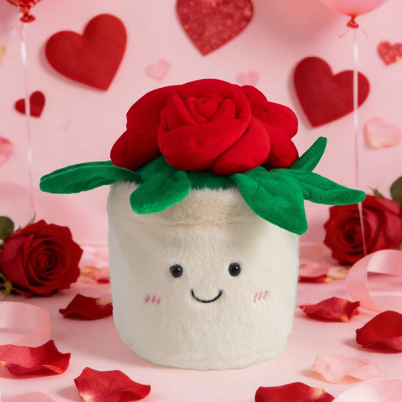 Artificial Flower Plush Toy 20cm Green Cactus Sunflower Plush Doll For Home Decor Gift