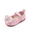 2025 Spring Bling-bling New Baby Girls' Crystal Princess Shoes For 0-3Y High Quality Soft TPR Sole Flat Girl's Leather Shoes