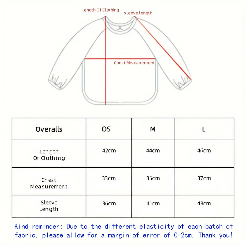 Danish children's long sleeved reverse dressing baby eating clothes bib super soft waterproof baby eating bag anti dirty feeding