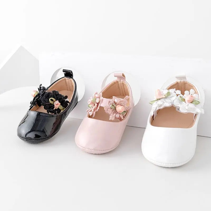 2025 Spring and Summer Baby Girl Shoes High Quality PU and TPR Anti-slip Sole Beautiful Flower Mary Jane Style Fashion Sandal