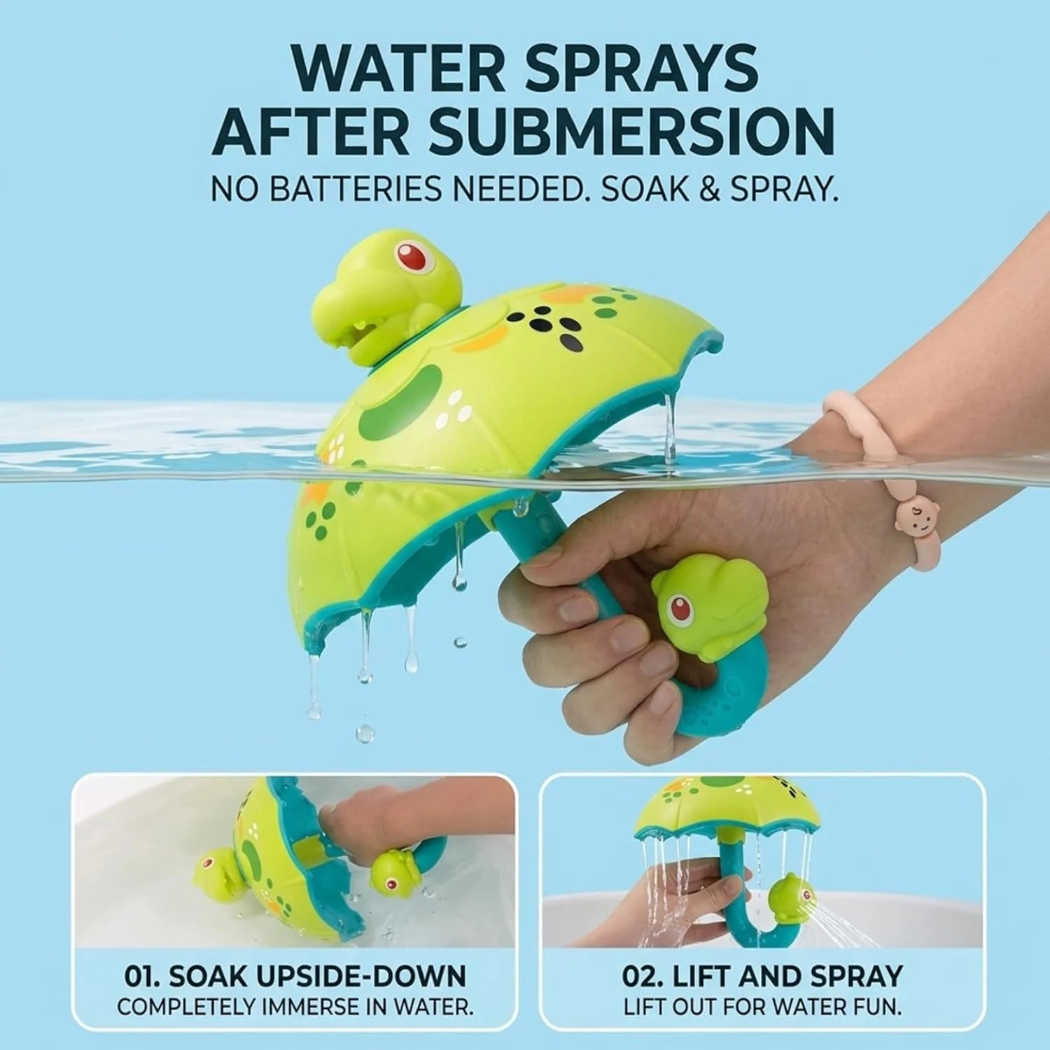 Baby bath umbrella shower toy parent child interactive suitable for babies and young children (fun of splashing in the bathroom)