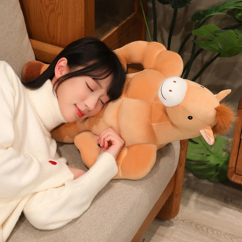 Nice Creative And Quirky Strong Muscular Abdominal Muscle Plush Toy Horse Doll Cute Cartoon Anime Doll Decoration Christma Gift