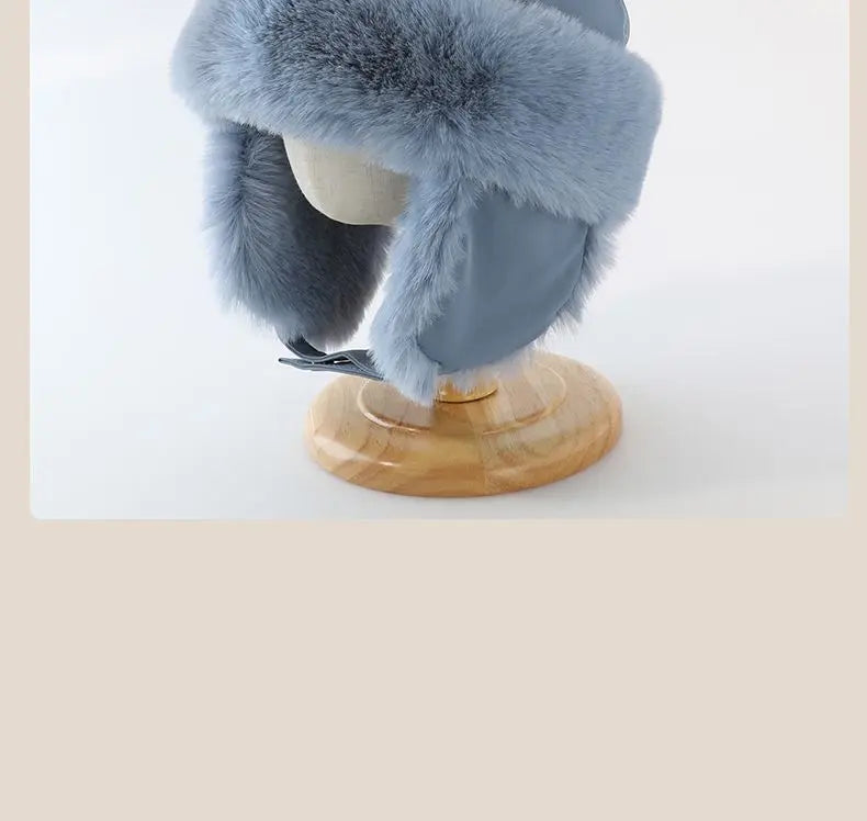 Baby Hat Autumn Winter Windproof Warm Hat Children's Ear Protection Pullover Hat Boys Girls Thickened Plush Lei Feng Hat