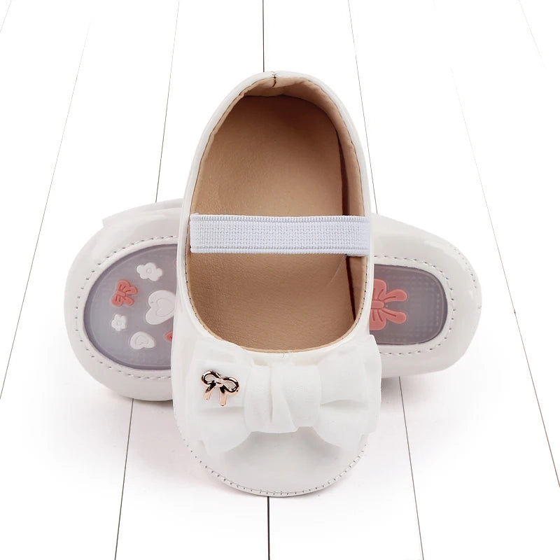 Spring and Summer 2025 New Style Baby Princess Shoes Leather Bow Tie Baby Shoes Soft Sole Learning Walkers baby shoesD2778