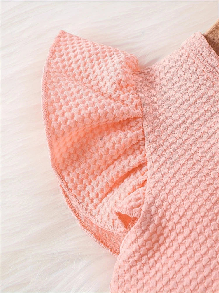 Newborn 2024 Baby Girls Dress Summer Waist Flower Vest Sleeveless Short Top Sweet Girl Lace Mesh Dress
