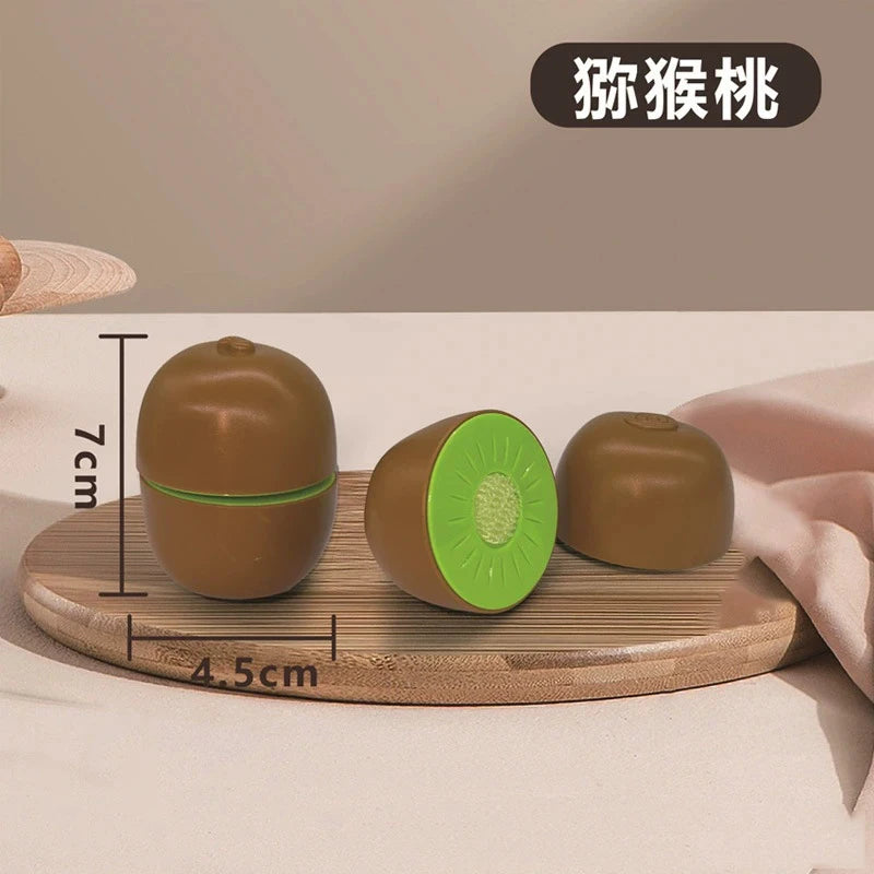 Chechele Montessori Simulation Educational Toy Set For Pretend Play Food Vegetables Fruits Bread Model Che-122