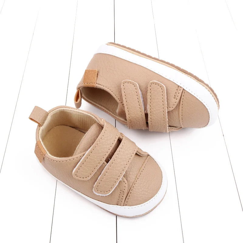 2025 New Fashion Baby Casual Sneaker Spring and Autumn Soft PU and TPR Sole Anti-slip High Quality Hot Selling for 0-18M