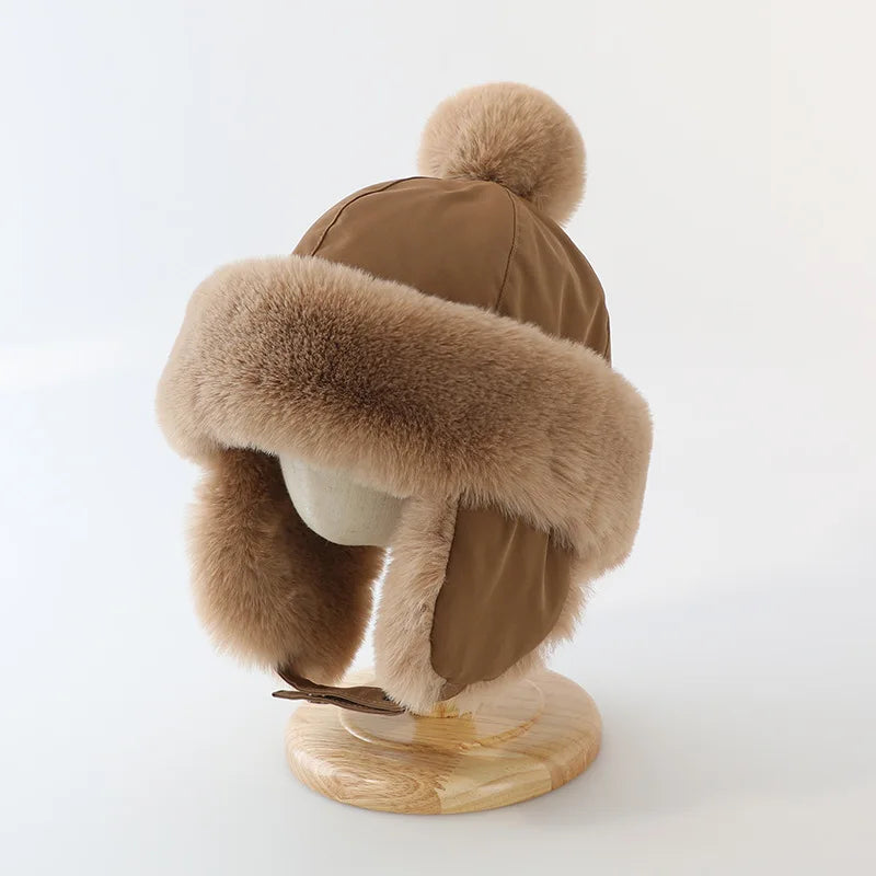 Lei Feng Hat Childrens Windproof Warm Pullover Hat With Ear Protection Thickened Plush Model LFTHK