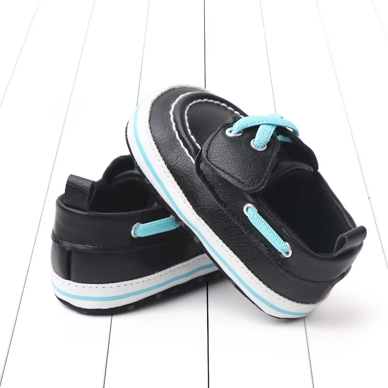 2025 Spring and Autumn New Casual Canvas Baby Shoes with Soft Soles Lace-Up Baby Shoes Dome-shaped Shoes Learning Walkers