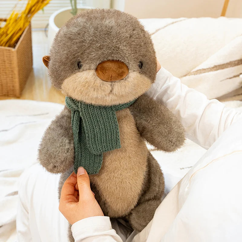 26cm Otter Animal Soft Doll Throw Pillow Funny Simulation Toy for Office And Home Decor Ideal Baby Birthday Or Christmas Gift