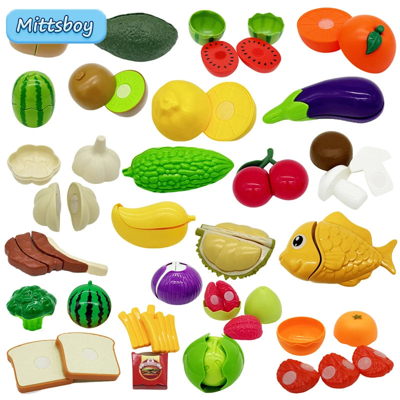 Montessori Paste Chechele Gift Box Simulation Durian Fruit Grapefruit Cherry Educational Toy  House Decompress Educational Toy