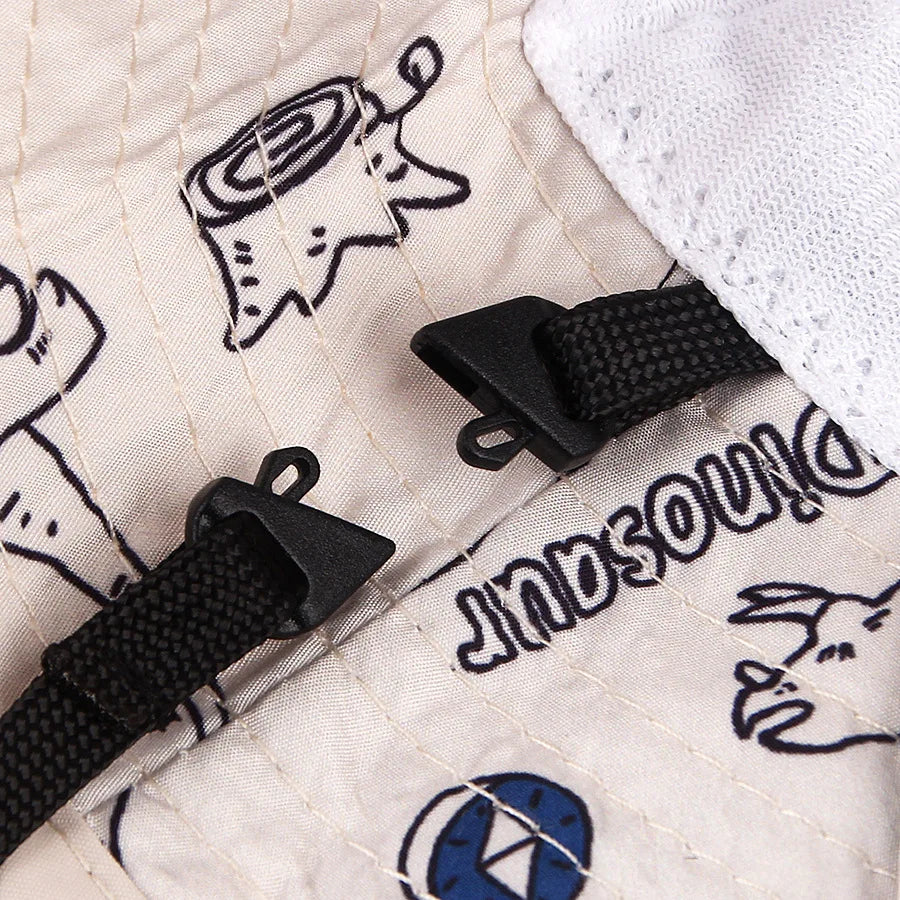 Spring and Summer New Printed Dinosaur Children's Size-Coded Sunshade Fisherman HatINSForeign Trade Sun Hat UV Protection Thin