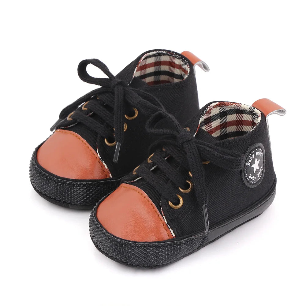 Carter's Baby Shoes First Walker Canvas Sneakers Non Slip Soft Sole For Toddlers