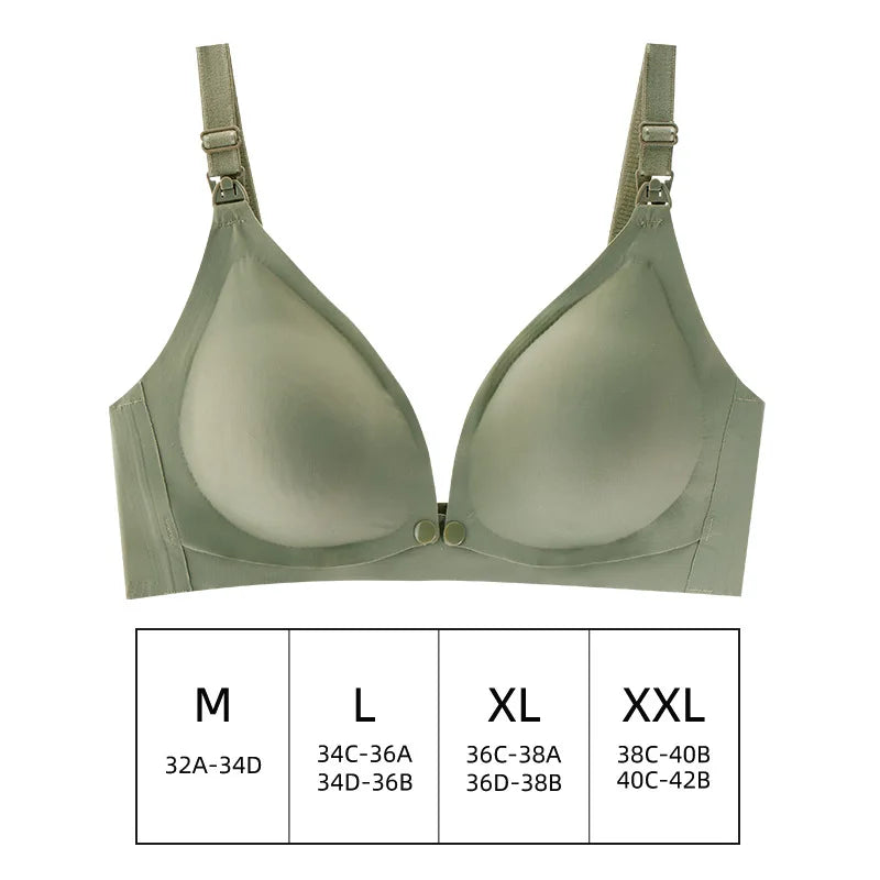 Comfortable Seamless Breast Feeding Bra Wire Free Nursing Bra Front Opening Maternity Special Breastfeeding Underwear Breathable