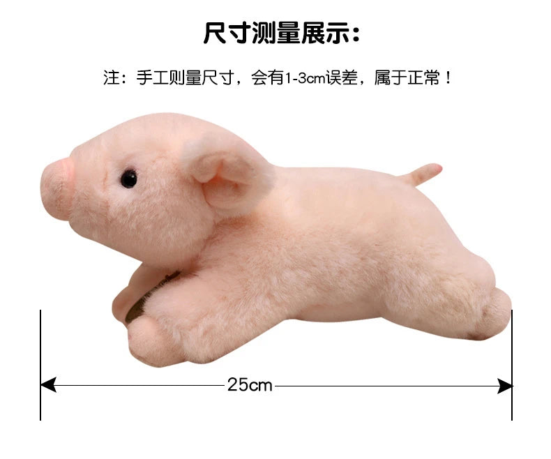 Lifelike Pig Plush Toy Soft Stuffed Animal Simulation Piggy Doll Cute Birthday Gift for Girls And Boys
