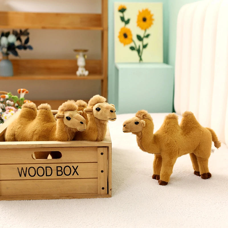 Simulation Standing Camel Plush Toys Soft Stuffed Steric Camel Toys For Children Creative Decor For Bookcase/Car Funny Gift