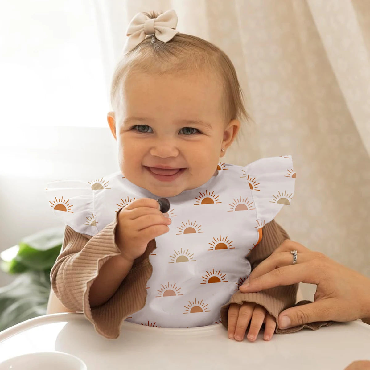 2Pcs/Set Waterproof Baby Bibs,Lively and Adorable Shoulder Design Sleeveless Smock Feeding Bib Apron