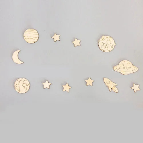 DIY Busy Board Montessori Hot  Air Dalloon Carriage Door Educational Toy Wood Chip Graphic Pairing Wooden Part For Childre Gifts