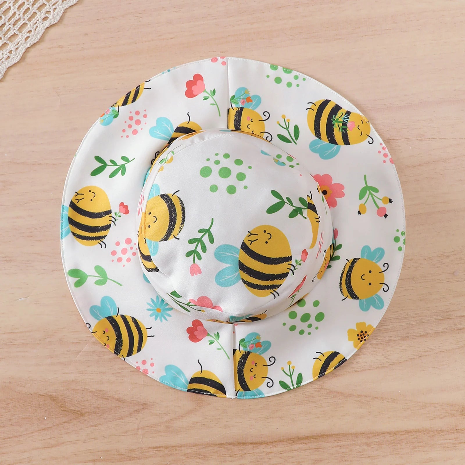 Baby Girl Dress Cartoon Bee Printed Strap Dress+Hat 2Pcs/Set 0-3 Year Old Cute Baby Girl Summer Dress Set Baby clothing