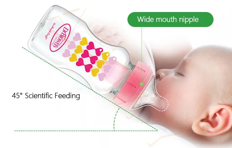 Dr. Brown's newborn baby bottle / 150ML  270ML  / wide diameter/Color printing children's milk bottle