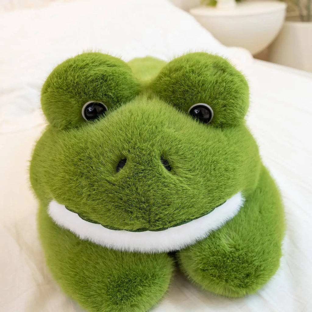 Hot Simulation Giant Frog Plush Toy Stuffed Animals Plushies Green Lying Frogs Throw Pillow Cushion Home Deco For Kids Gift