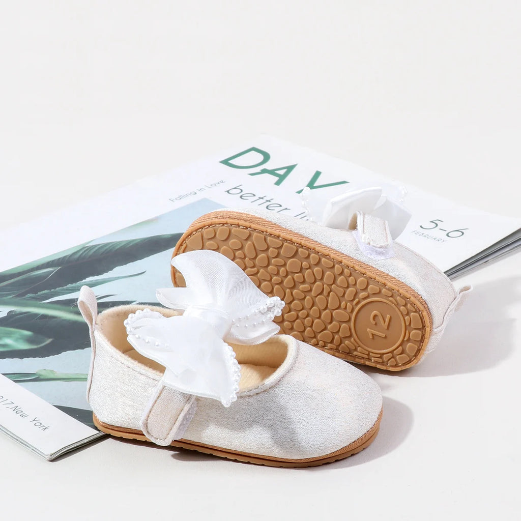 Spring And Autumn 0-18 Months Newborns Wearing Outward Walking Shoes With Durable Soft Sole And Non Slip Princess Shoes
