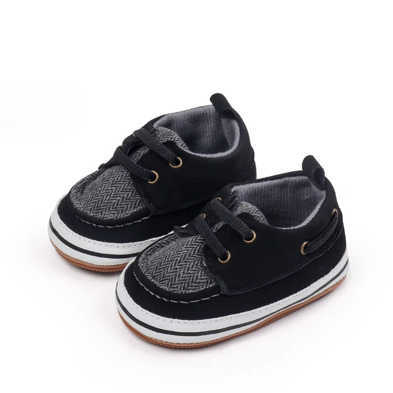 Spring And Autumn Baby Boys First Walking Indoor Outdoor Toddler Shoes With Fashion Design And Soft TPR Sole For 0-18M Baby