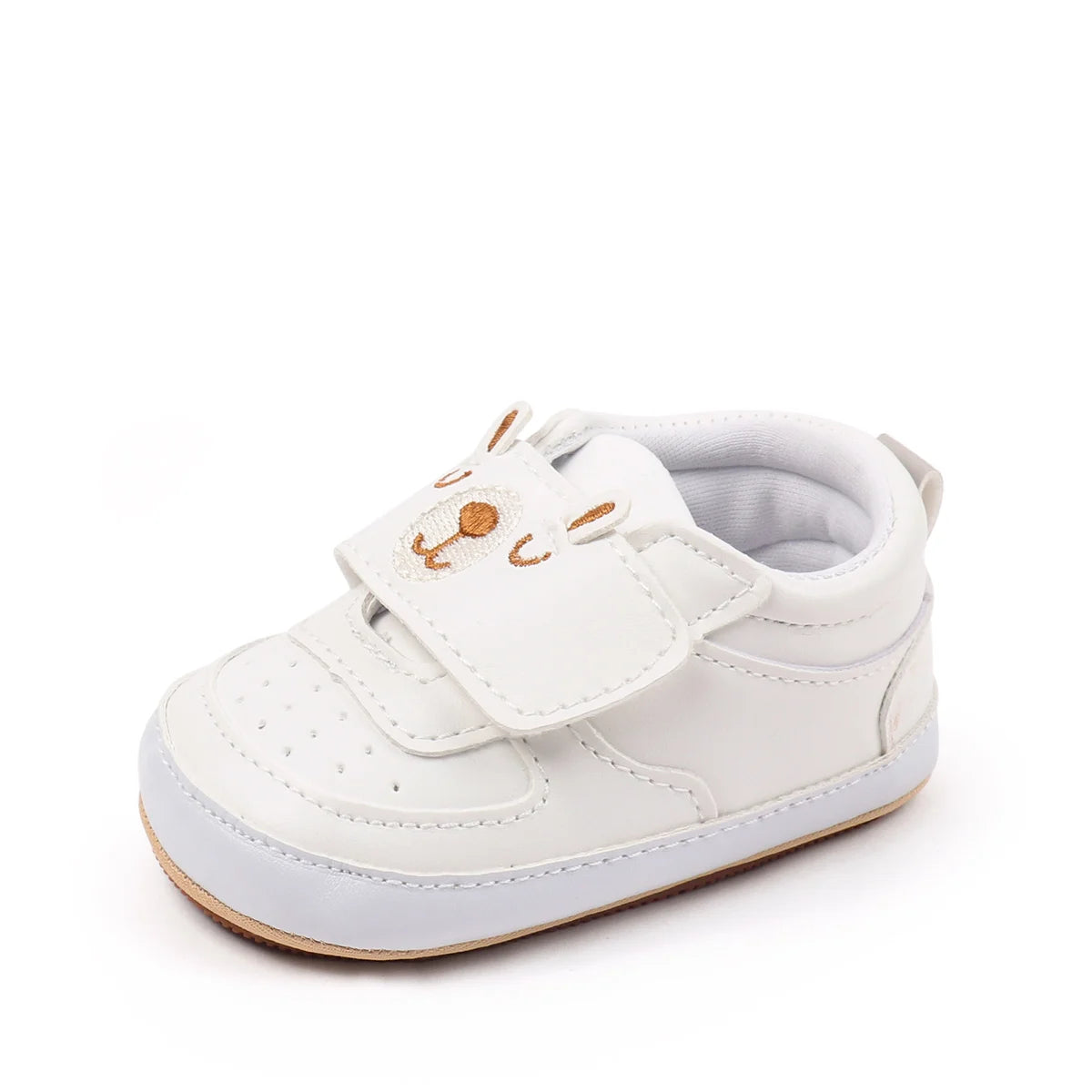 Baby Shoes White Sneakers Non Slip Pu Upper Casual Sports Shoes For Babies And Toddlers Model 2025