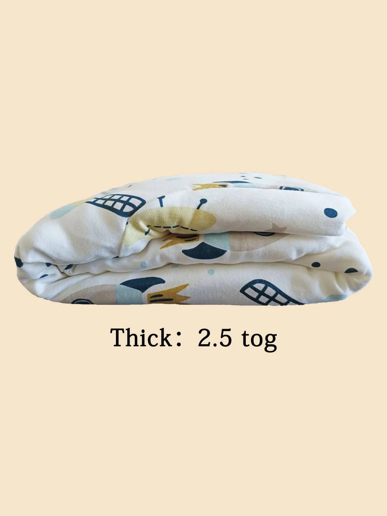 2.5Tog Spring and Autumn Thin Baby Sleeping Bag U-Shaped Cartoon Pure Cotton Kidsren's Sleeping Bag Anti-Kick Quilt 0-3Y Baby Sleeping Bag