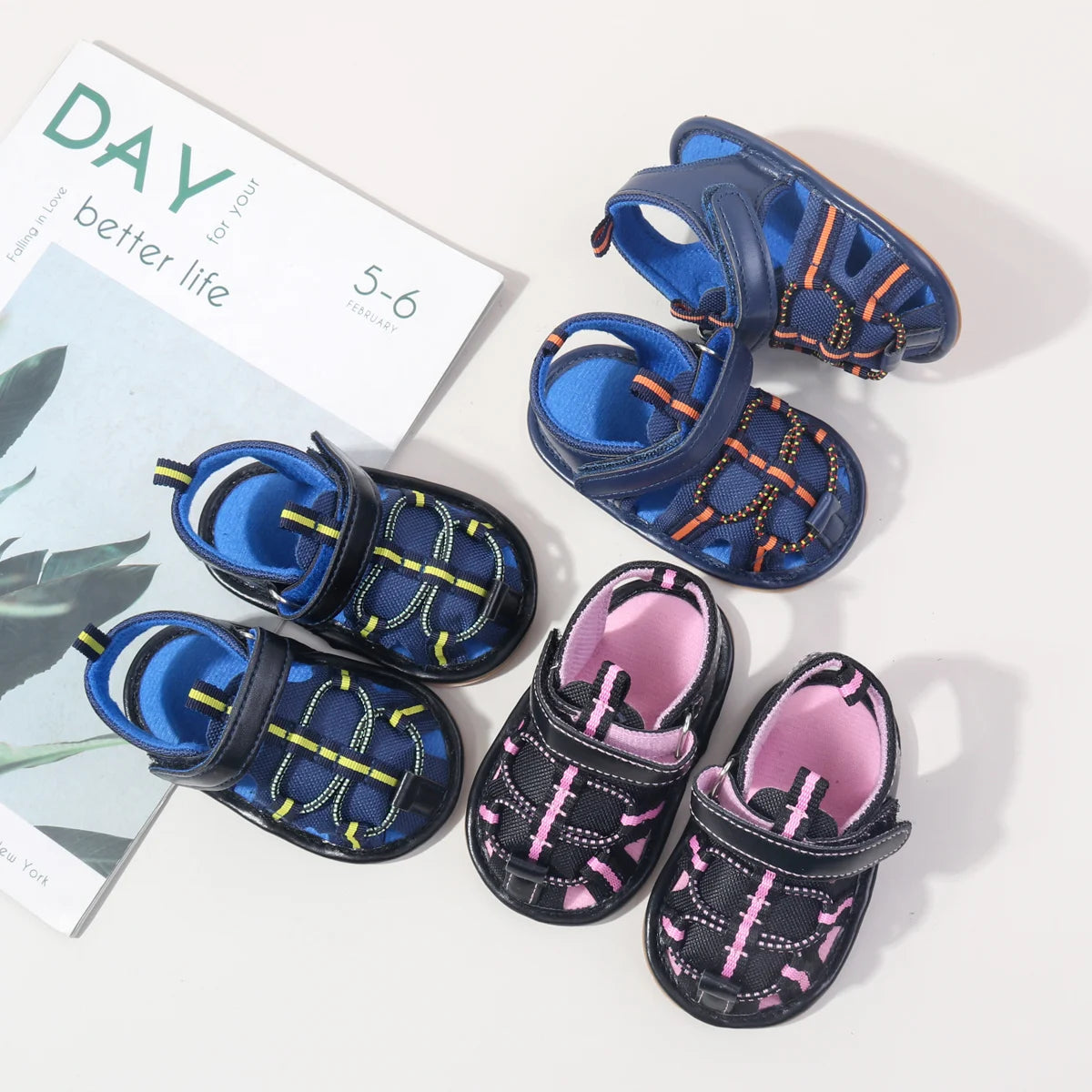 Spring And Aummer New Baby Shoes For Boys And Girls; Infant Cute Sandals With Anti-slip Rubber Soles For Llearning To Walk