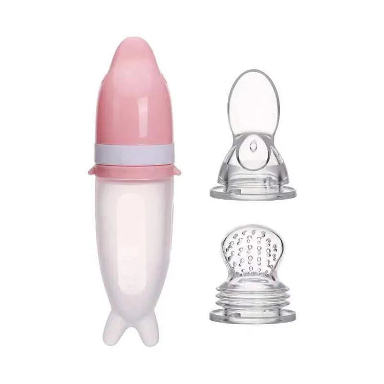 Baby Feeding Bottle Dolphin Silicone Rice Cereal Spoon Newborn Tableware Baby Goods Feeding Spoon Infant Utensils