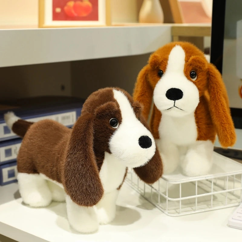 35cm Adorable Dachshund Plush Toy Soft Lifelike Standing Cartoon Dog Funny Room/Desktop Decor Kid Gift