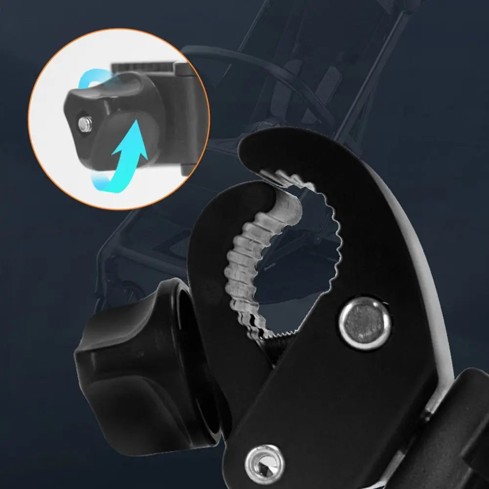 Baby Stroller Water Cup Holder Baby Pram Anti-Slip Milk Bottle Rack 360° Rotate Multi-function Mobile Phone Holder