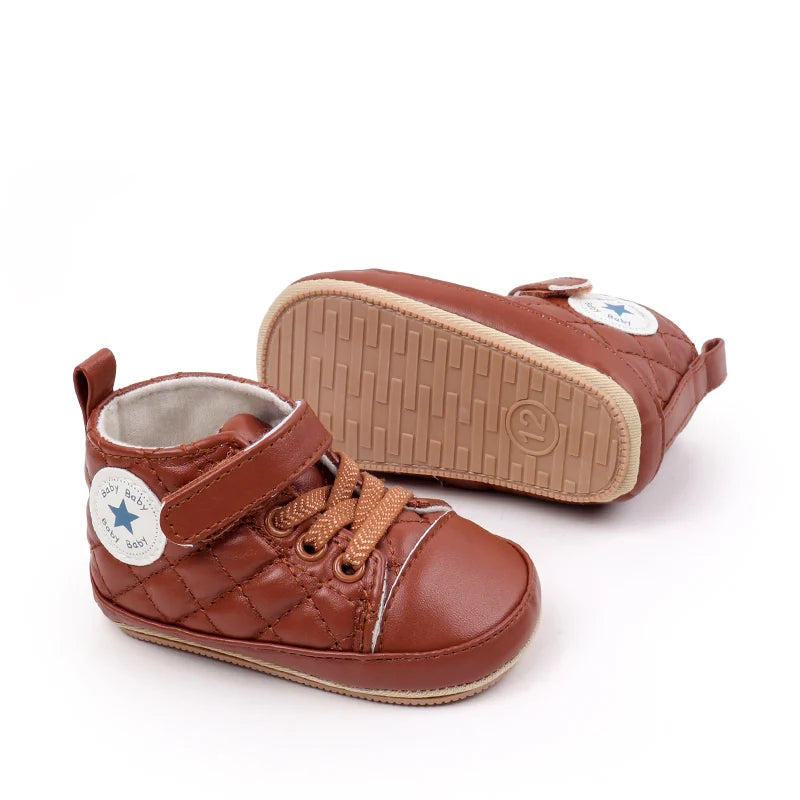 2025 Baby Boy Girl Spring and Autumn Fashion Design TPR Sole Anti Slip Walking Shoes High Quality Breathable Prewalker Shoes