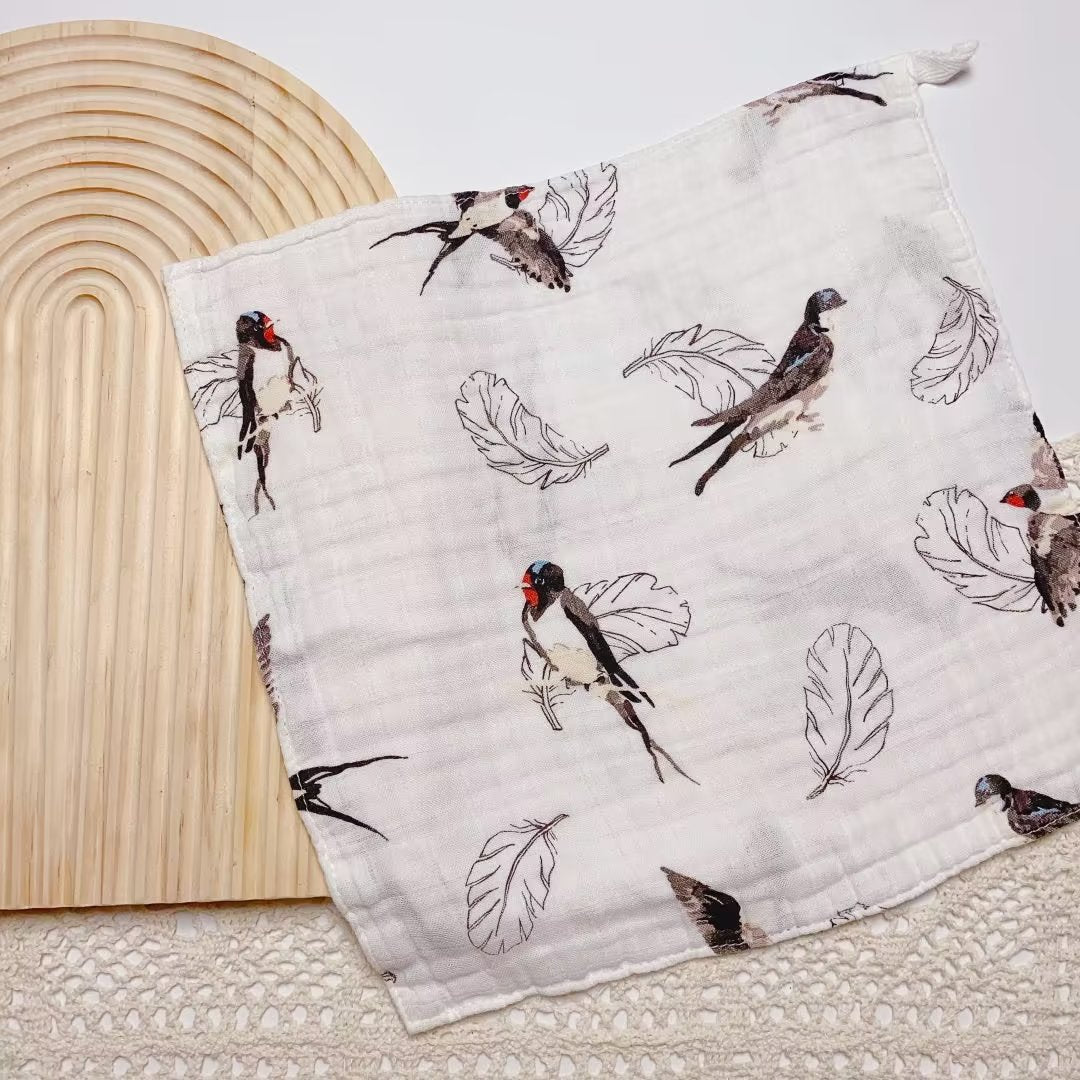 Bamboo Cotton Baby Towel Muslin Squares 4 Layer Gauze Baby Wash Face Shower Towel Newborn Baby Items
