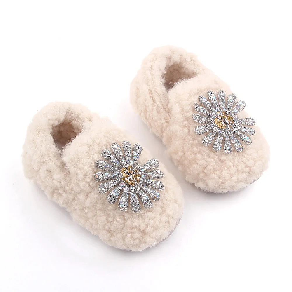 Baby Winter and Autumn Style Multiple Choices High Quality Soft Cotton Warm and Plush Toddler Shoes Anti-slip Sole Prewalking
