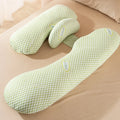 U-Shaped Pregnancy Pillow for Side Sleeping Maternity Body Pillow with Back & Belly Support Cooling Summer Sleep Comfort