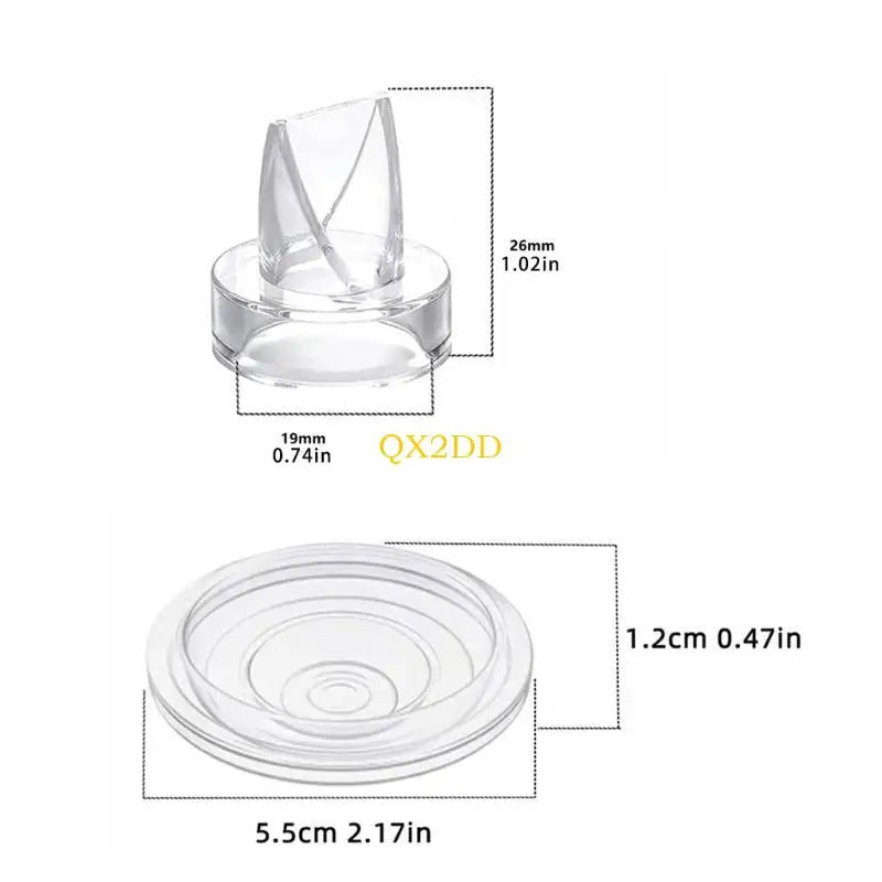 QX2D Leak Proof Pumping Accessories Silicone Valves & Diaphragms Simple Installation for Breast Pumps Safe for Moms & Baby