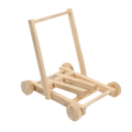 Adjustable Speed Height No-Knot Wood Baby Walker Wheeled Push-Pull Non-Toxic Toddler Walking Aid Safe Sturdy Durable