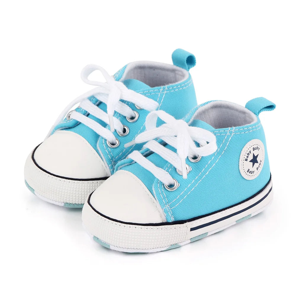 Carter's Baby Shoes First Walker Canvas Sneakers Non Slip Soft Sole For Toddlers