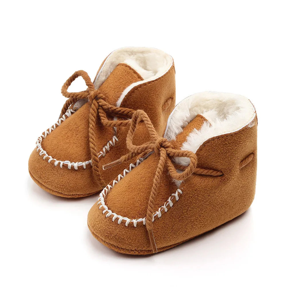 Winter Baby Girls and Boys Thick Warm Plush Fur Booties Fashion Design Soft Soled Comfortable High Quality Prewalker Shoes D2245