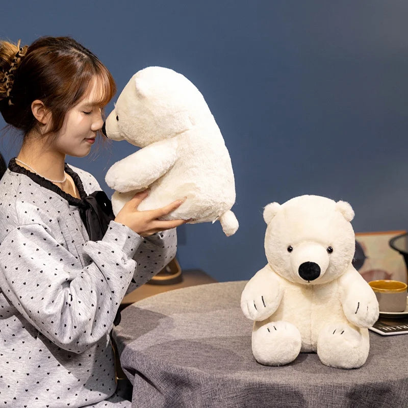 Hot 30cm Imitation White Bear Plush Toys Soft Catoon Stuffed Dolls Kawaii Animals Plush Toys Girls Boys Companion Sleeping Toys